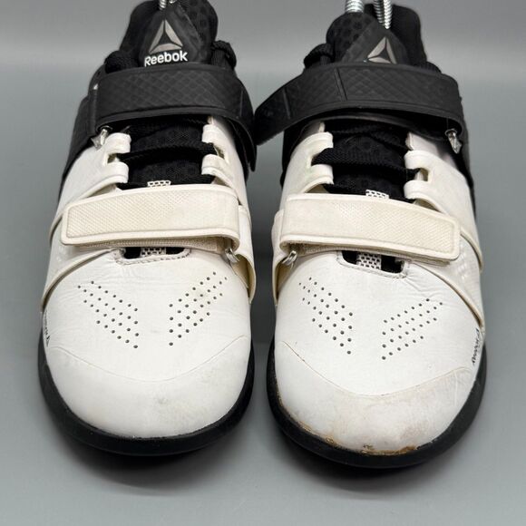 Reebok Legacy Lifter Women's 8.5 Black White Weightlifting Shoes Hook & Loop - Picture 3 of 11